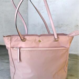 Kate Spade New York Pink Nylon Tote Bag Shoulder Bag Large